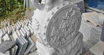 宜宾芝麻白抱鼓石 庭院抱鼓石