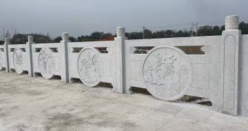 宜宾芝麻白河道栏杆 石材栏杆