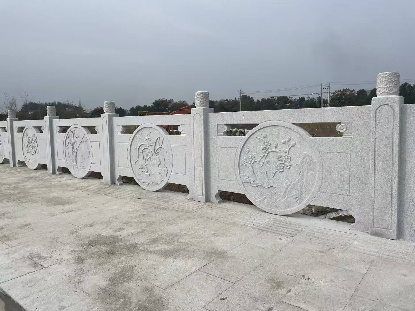 宜宾芝麻白河道栏杆 石材栏杆